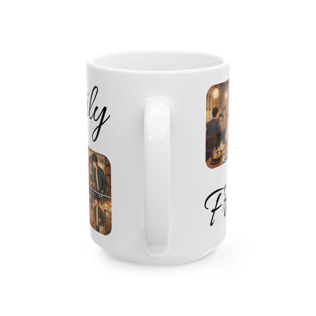 Family & Friends #10 Forever White Ceramic Mug — Cozy Feast Cup (11oz/15oz)