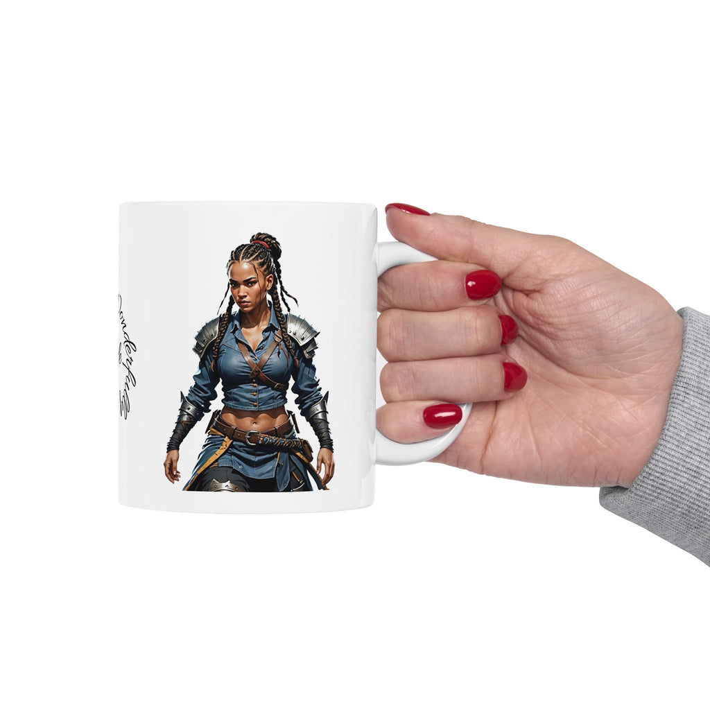 Gentle Woman of Valor #24 White Ceramic Mug - Fearfully & Wonderfully Made Tribute Cup (11oz/15oz)