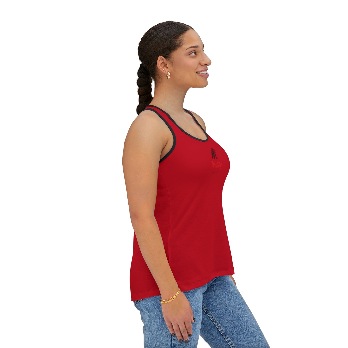 Women's Dark Red Tank Top (AOP)