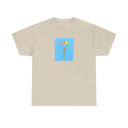 Matiby "Artzy" Flower Unisex Heavy Cotton Tee