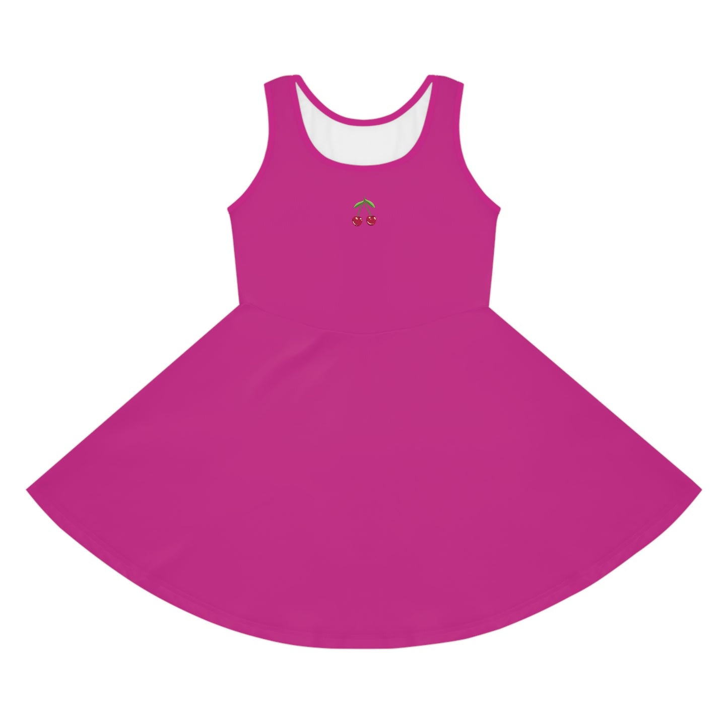 Girls' Pink Sleeveless Sundress (AOP)