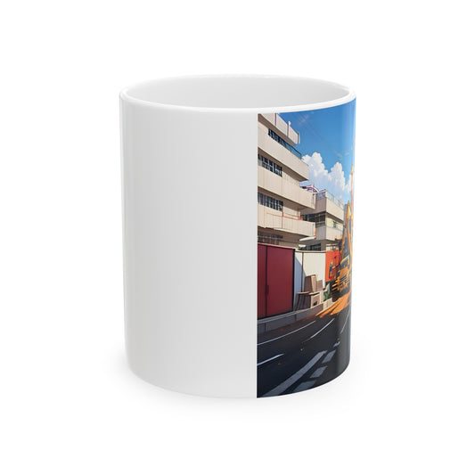 Artzy Construction Ceramic Mug, 11oz