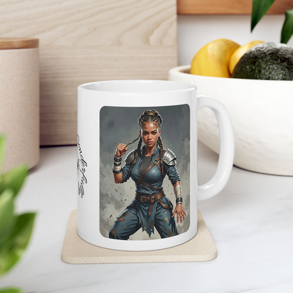 Gentle Woman of Valor #27 White Ceramic Mug - Fearfully & Wonderfully Made Tribute Cup (11oz/15oz)