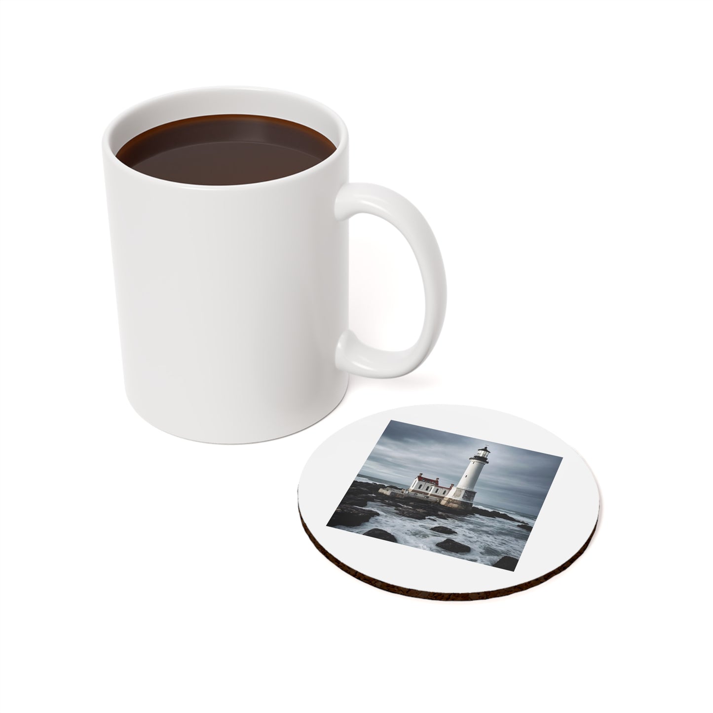 Matiby Lighthouse Cork Back Coaster