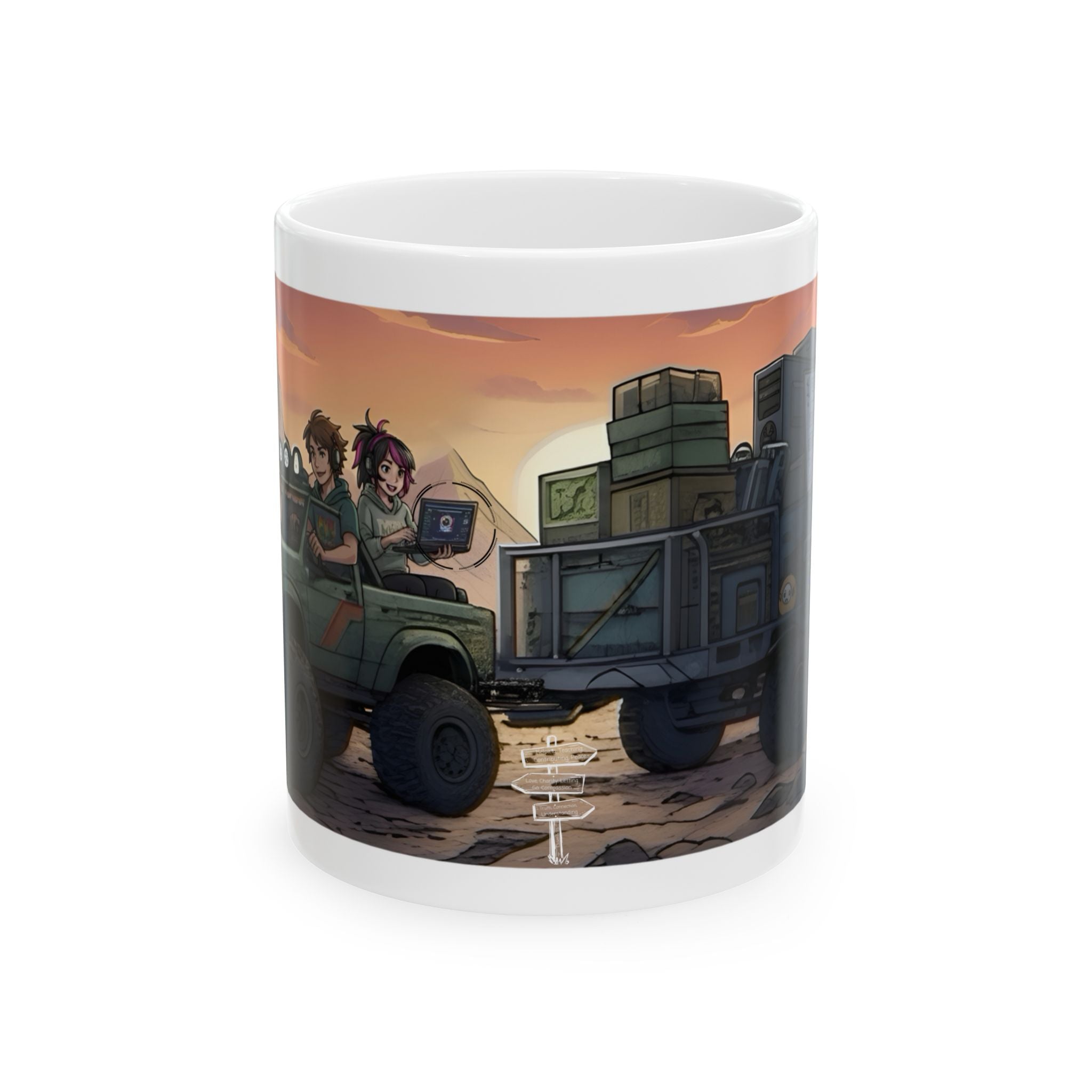 Adventure 4x4 Trucks #24, Indie Game Developers On The Go White Ceramic Mug — Find Your Path To The Essentials Cup (11oz & 15oz)