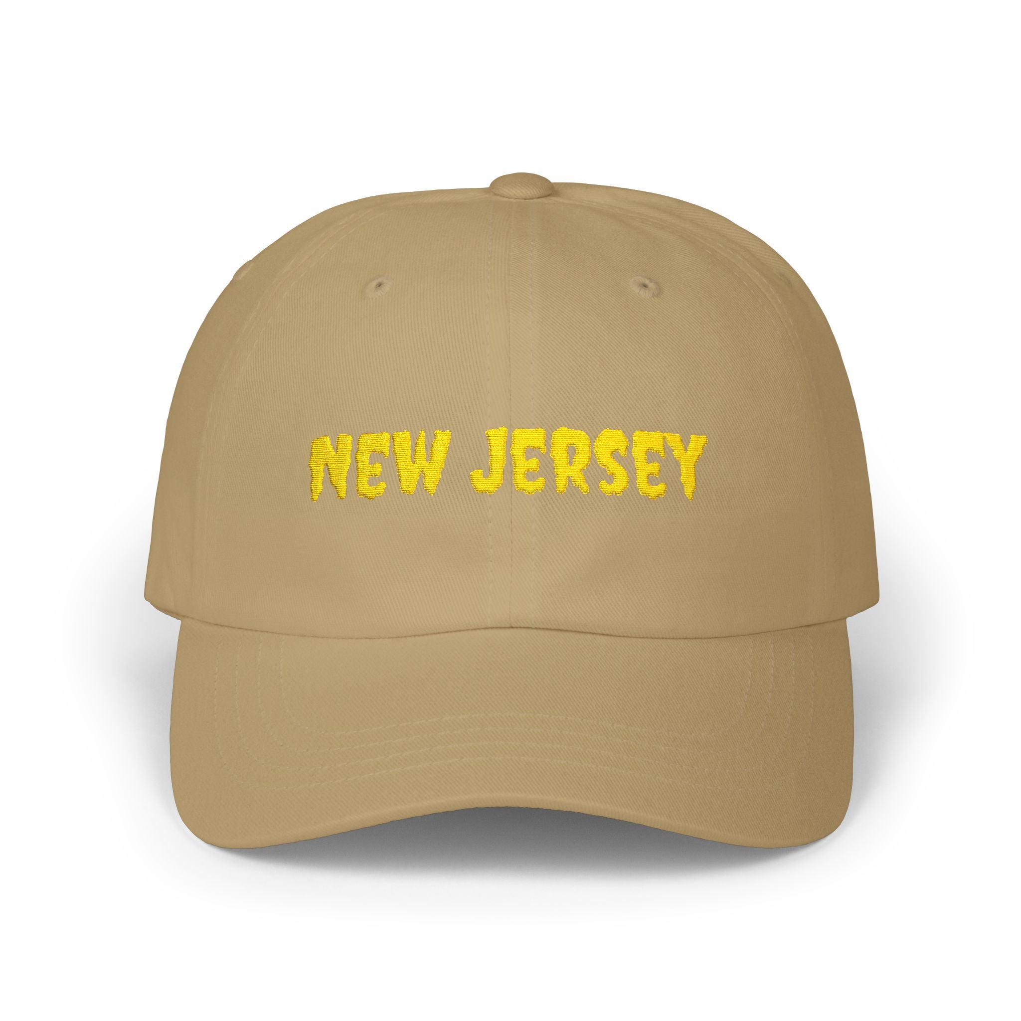 New Jersey United States of America Gold Embroidered Classic Dad Cap | NJ 3rd USA Baseball Hat