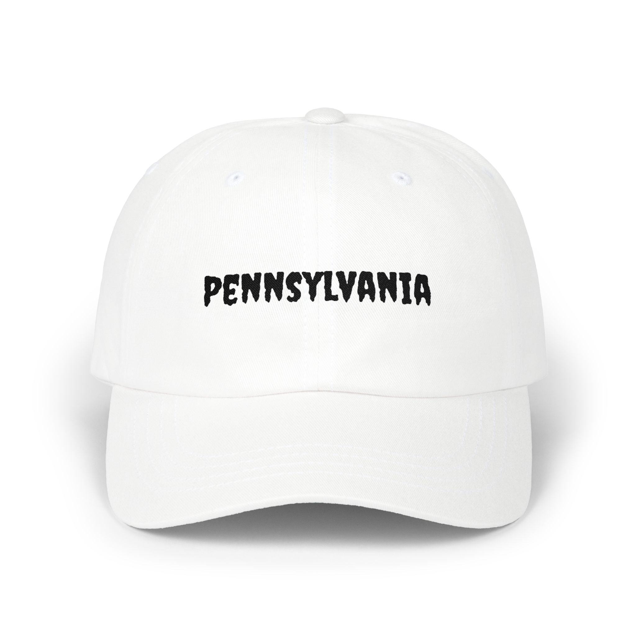 Pennsylvania United States of America Black Embroidered Classic Dad Cap | PA 2nd USA Baseball Hat