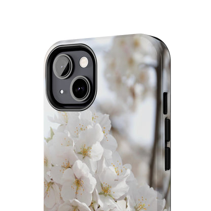 White Flower Tough Phone Cases