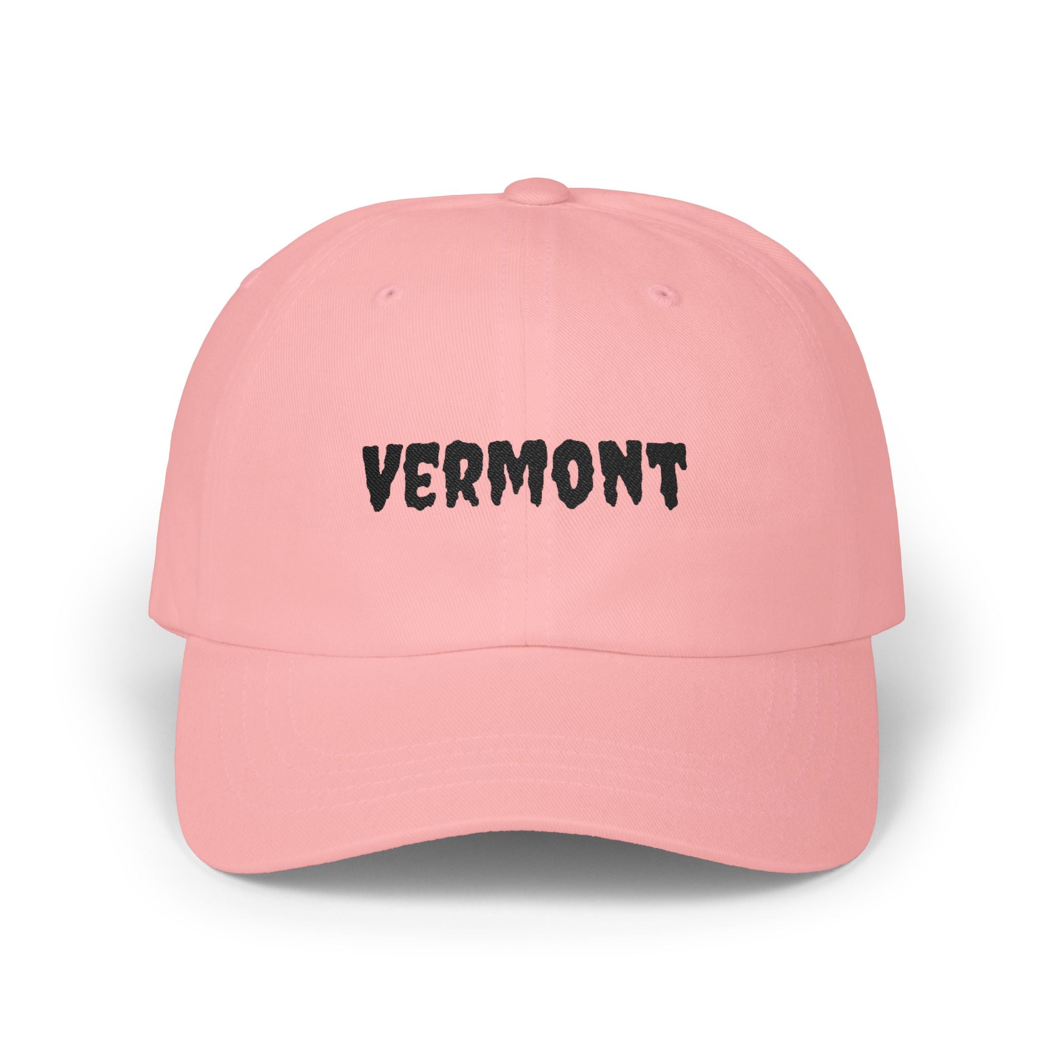 Vermont United States of America Black Embroidered Classic Dad Cap | VT 14th USA Baseball Hat