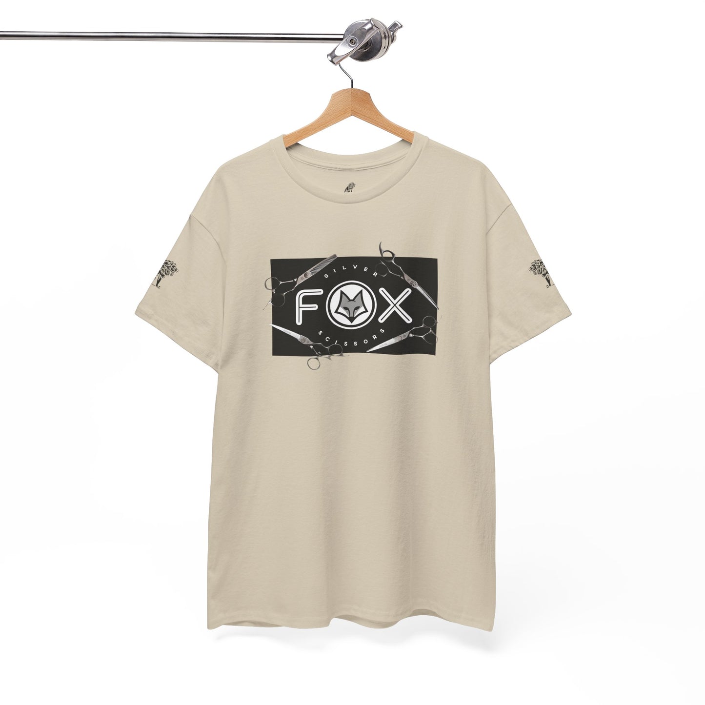 Silver Fox Scissors Unisex Heavy Cotton Tee