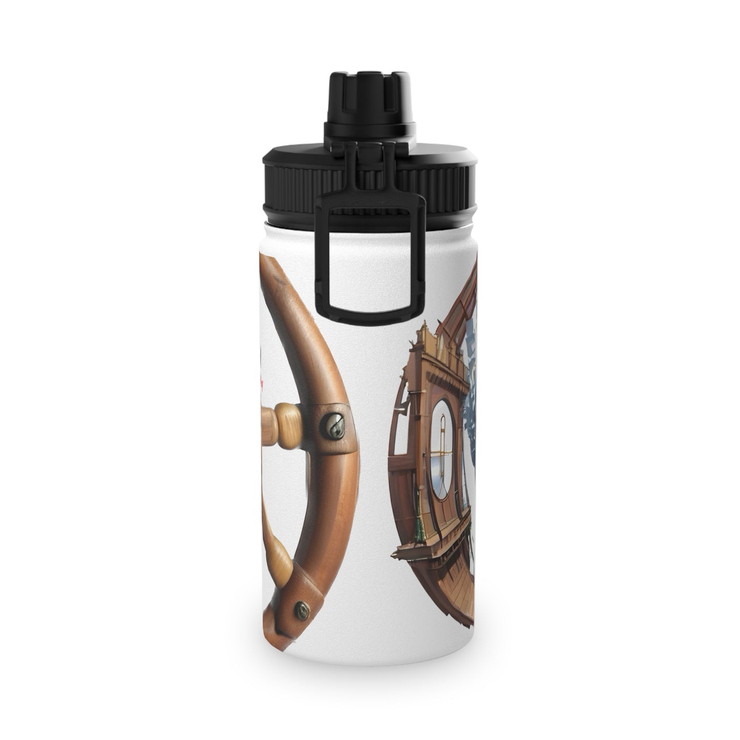 Nautical Helm Stainless Steel Water Bottle, Sports Lid