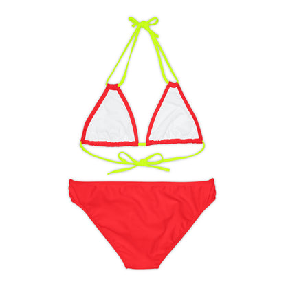 Red Strappy Bikini Set (AOP)