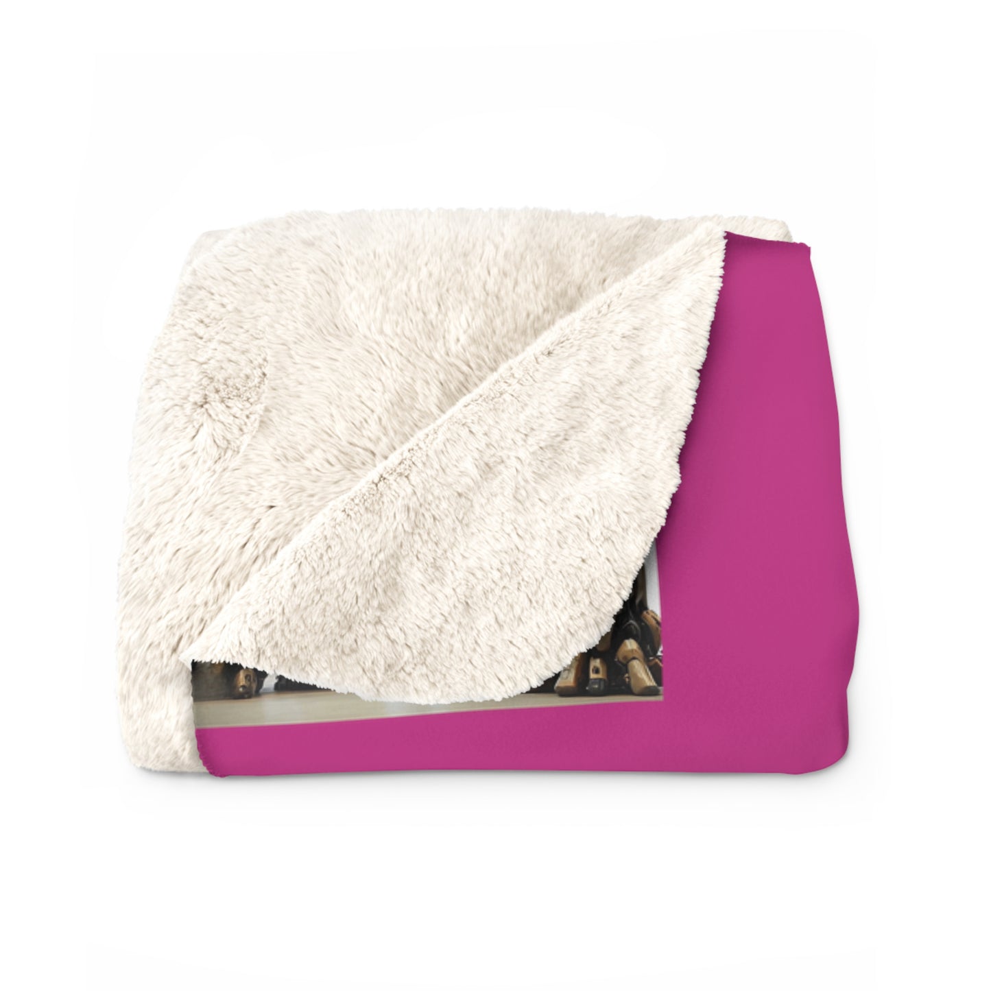 Matiby MEK Pink Sherpa Fleece Blanket