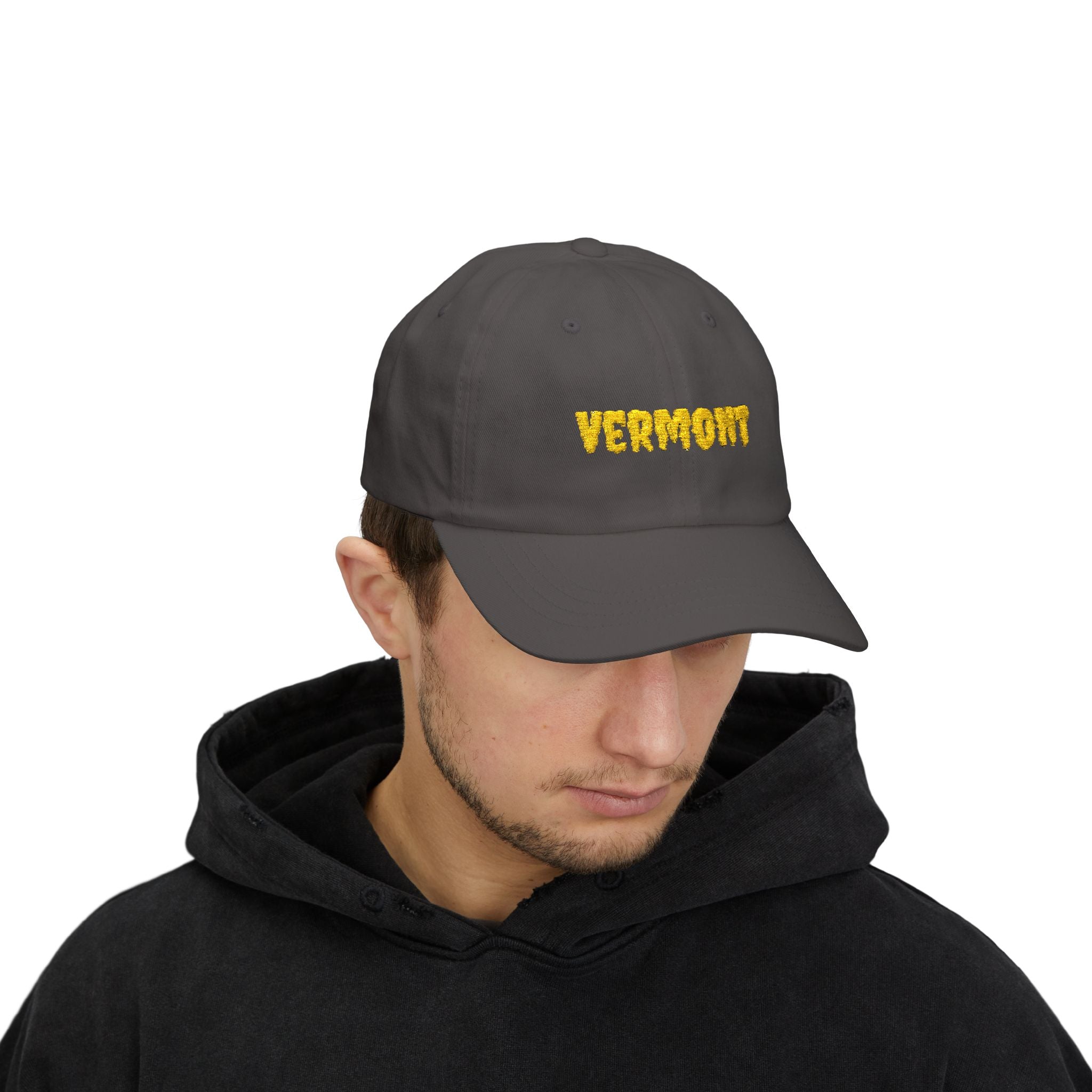 Vermont United States of America Gold Embroidered Classic Dad Cap | VT 14th USA Baseball Hat