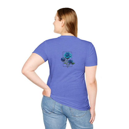 Japanese Blue Rose Landscape Unisex Softstyle T-Shirt