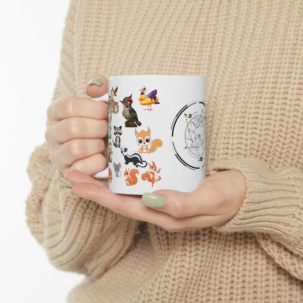 Playful & Cute Pets Decor #2 White Ceramic Mug — Adorable Animals To Brighten Your Day Cup (11oz & 15oz)