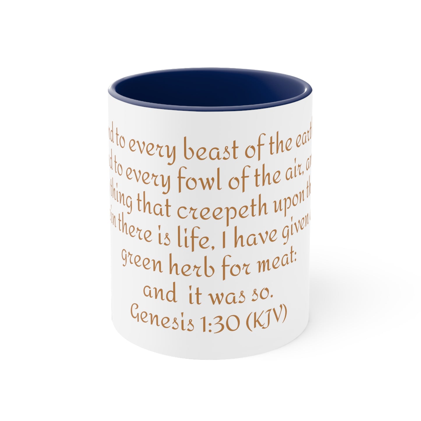 Bible Speaks Gen 1:30 Accent Mug, 11oz