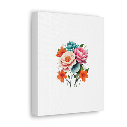 Floral White Canvas Gallery Wraps