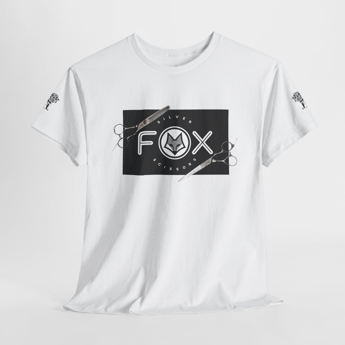 Silver Fox Scissors Unisex Heavy Cotton Tee