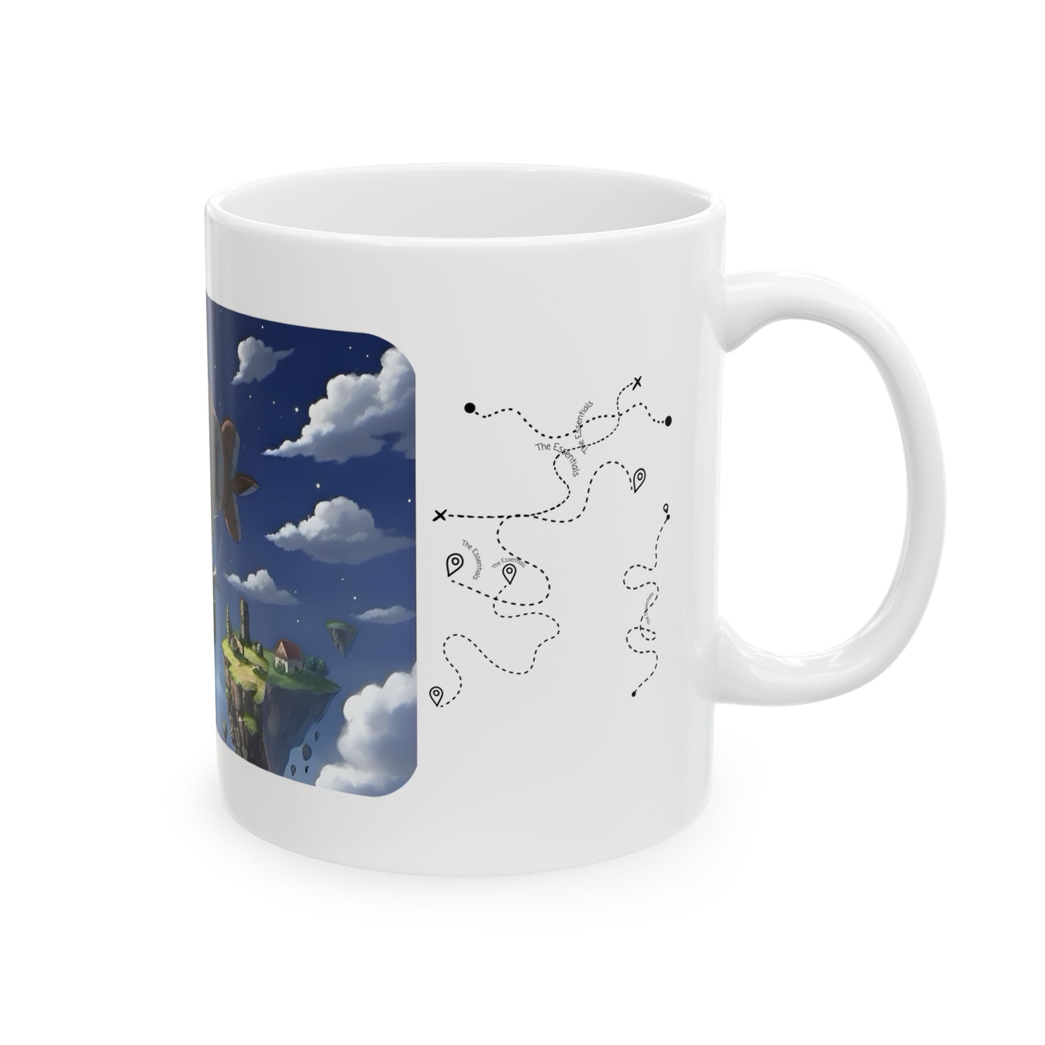 Hot Air Balloon Adventure #5 White Ceramic Mug — True Wealth, Adventure, & Creativity Cup (11oz/15oz)