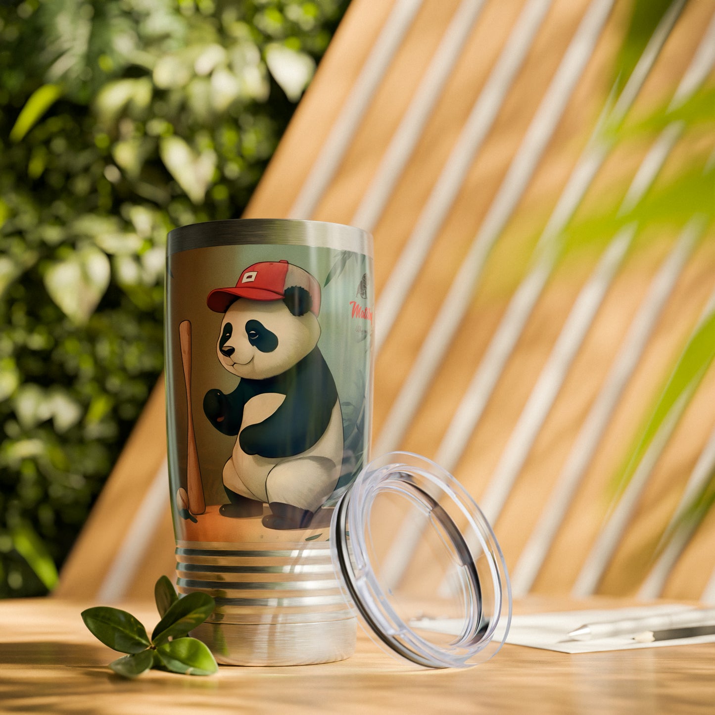 Artzy Baseball Panda Ringneck Tumbler, 20oz