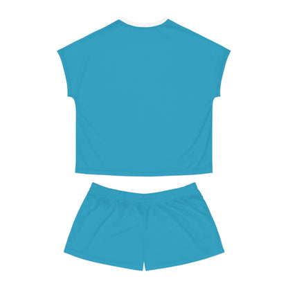 Matiby Women's Turquoise Short Pajama Set (AOP)