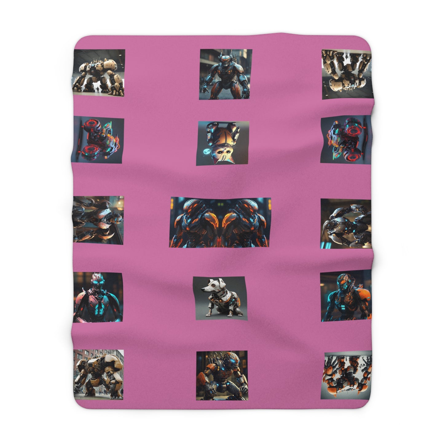 Matiby MEK Pink Sherpa Fleece Blanket