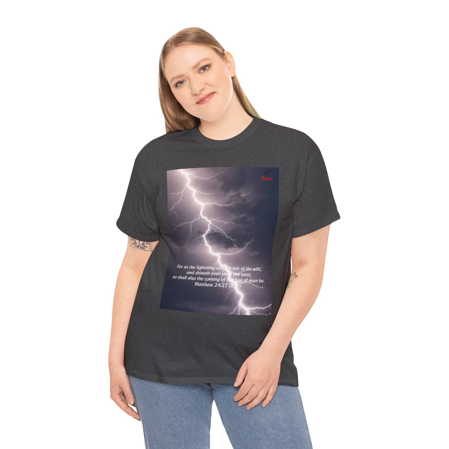 Lightning Style East West Unisex Heavy Cotton Tee