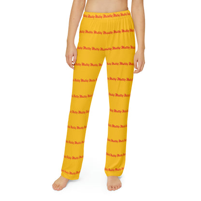 Kids Yellow Pajama Pants (AOP)