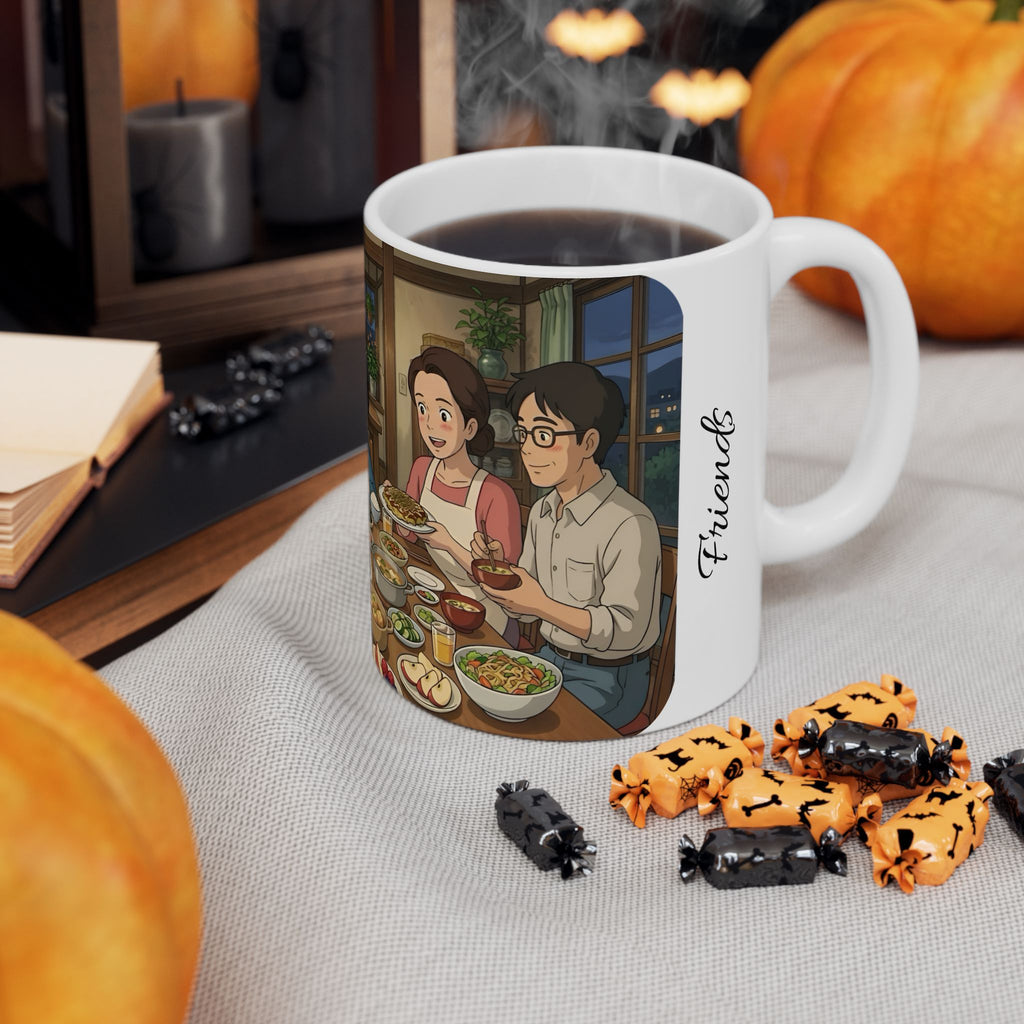 Family & Friends #8 Forever White Ceramic Mug — Cozy Feast Cup (11oz/15oz)