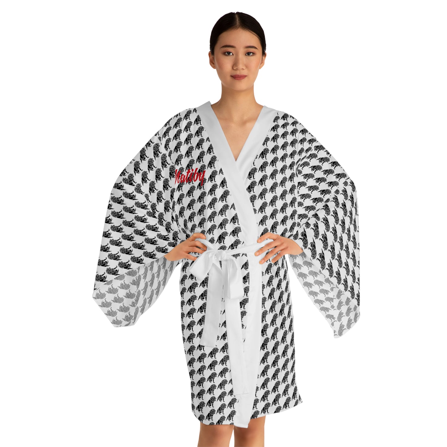 Long Sleeve Kimono Robe (AOP)