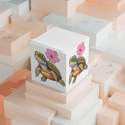 Turtle Flower Note Cube