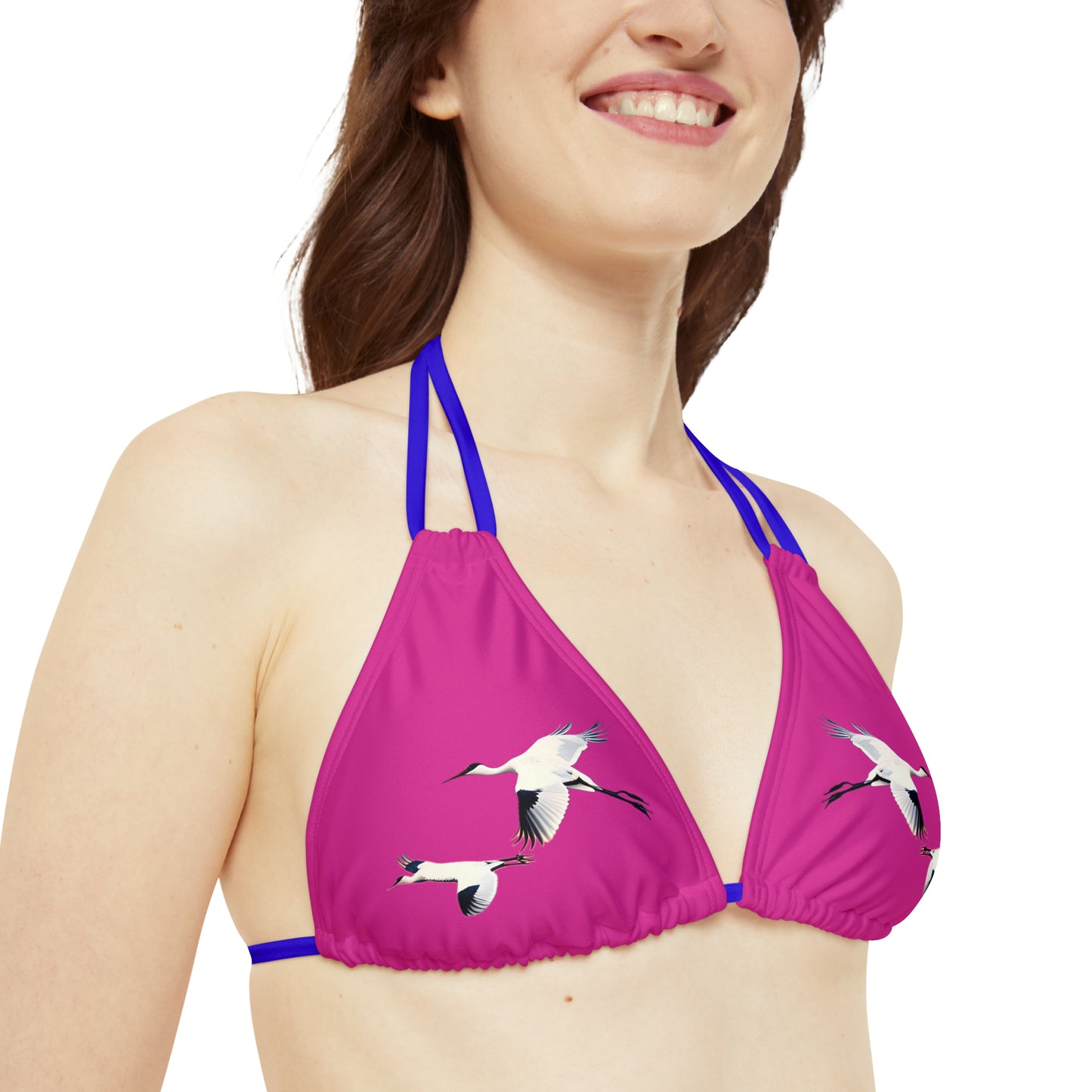 Pink Strappy Bikini Set (AOP)