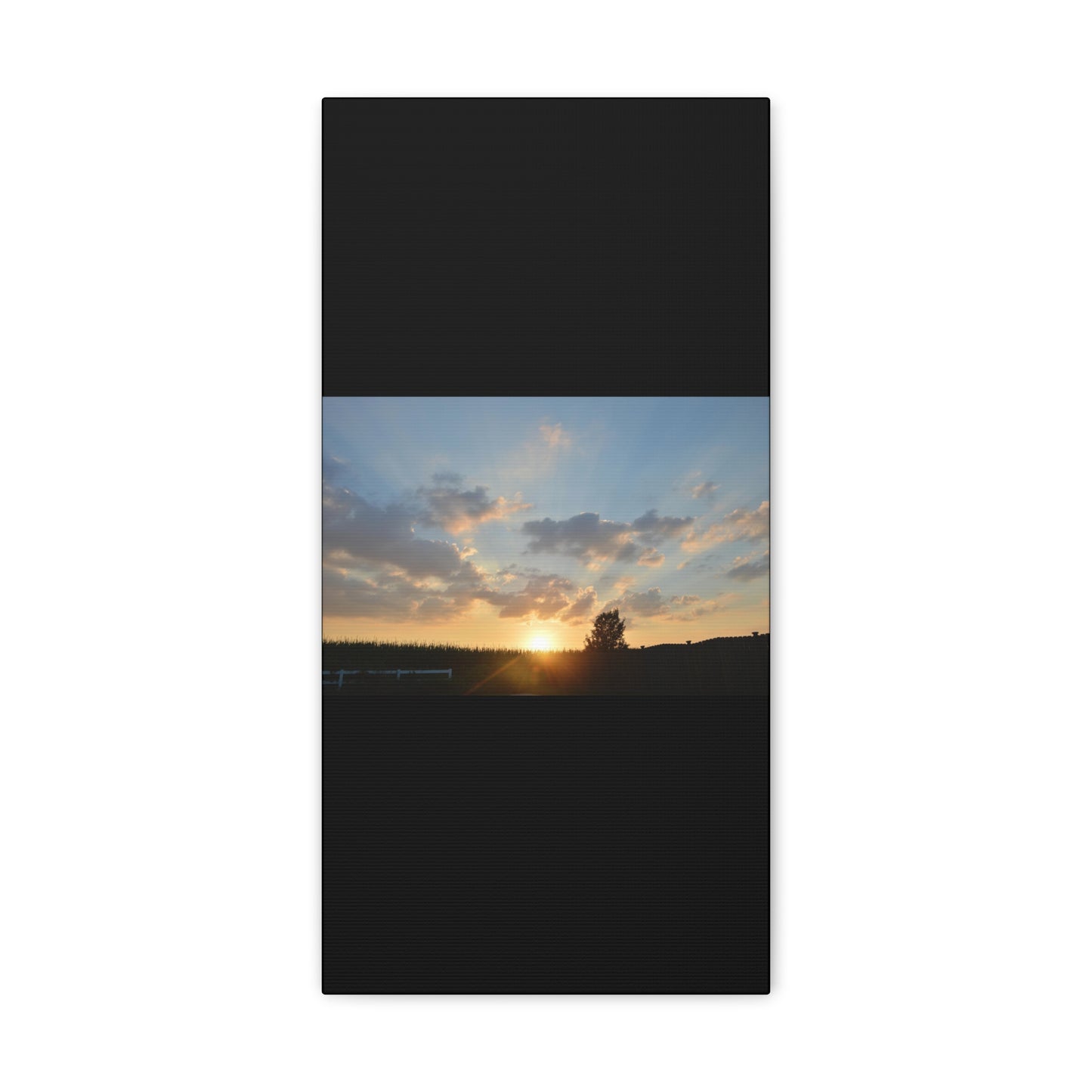 Sunset Black Canvas Gallery Wraps