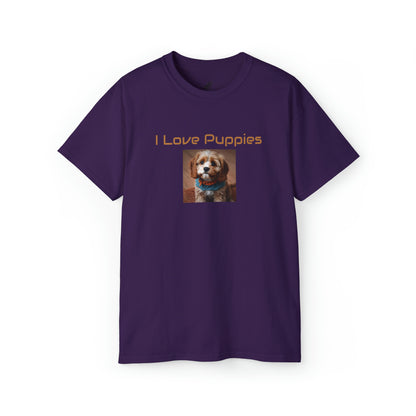 Matiby "I Love Puppies" Unisex Ultra Cotton Tee