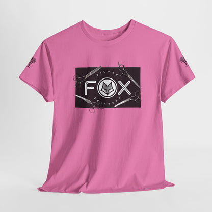 Silver Fox Scissors Unisex Heavy Cotton Tee