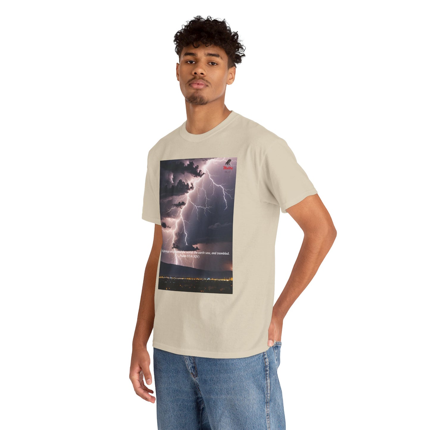 Lightning Style Earth Trembled Unisex Heavy Cotton Tee