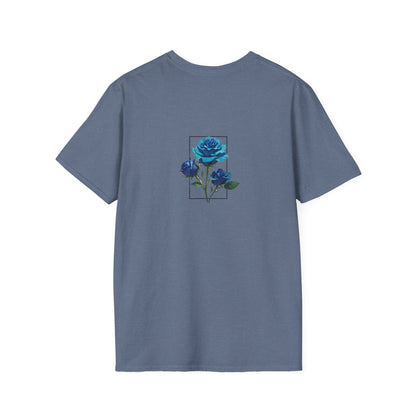 Japanese Blue Rose Landscape Unisex Softstyle T-Shirt