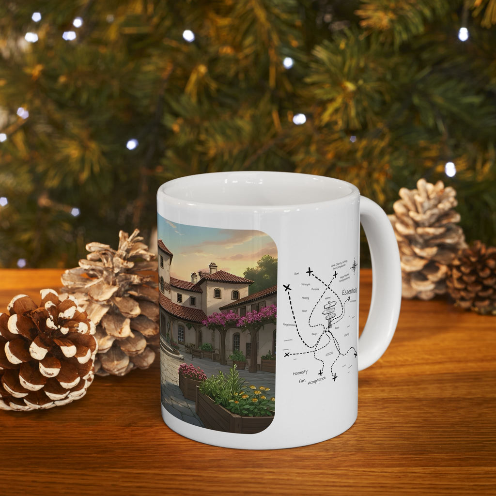 Cozy Architecture & Dreamy Landscapes #39 White Ceramic Mug – Homes Home Sweet Home Cup (11oz/15oz)