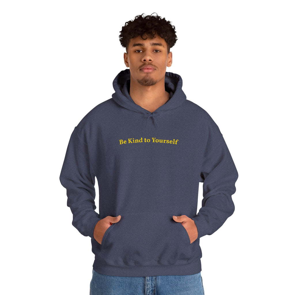 Be Kind to Yourself Gold Embroidered Unisex Heavy Blend Hooded Sweatshirt, Strength And Hope Hoodie