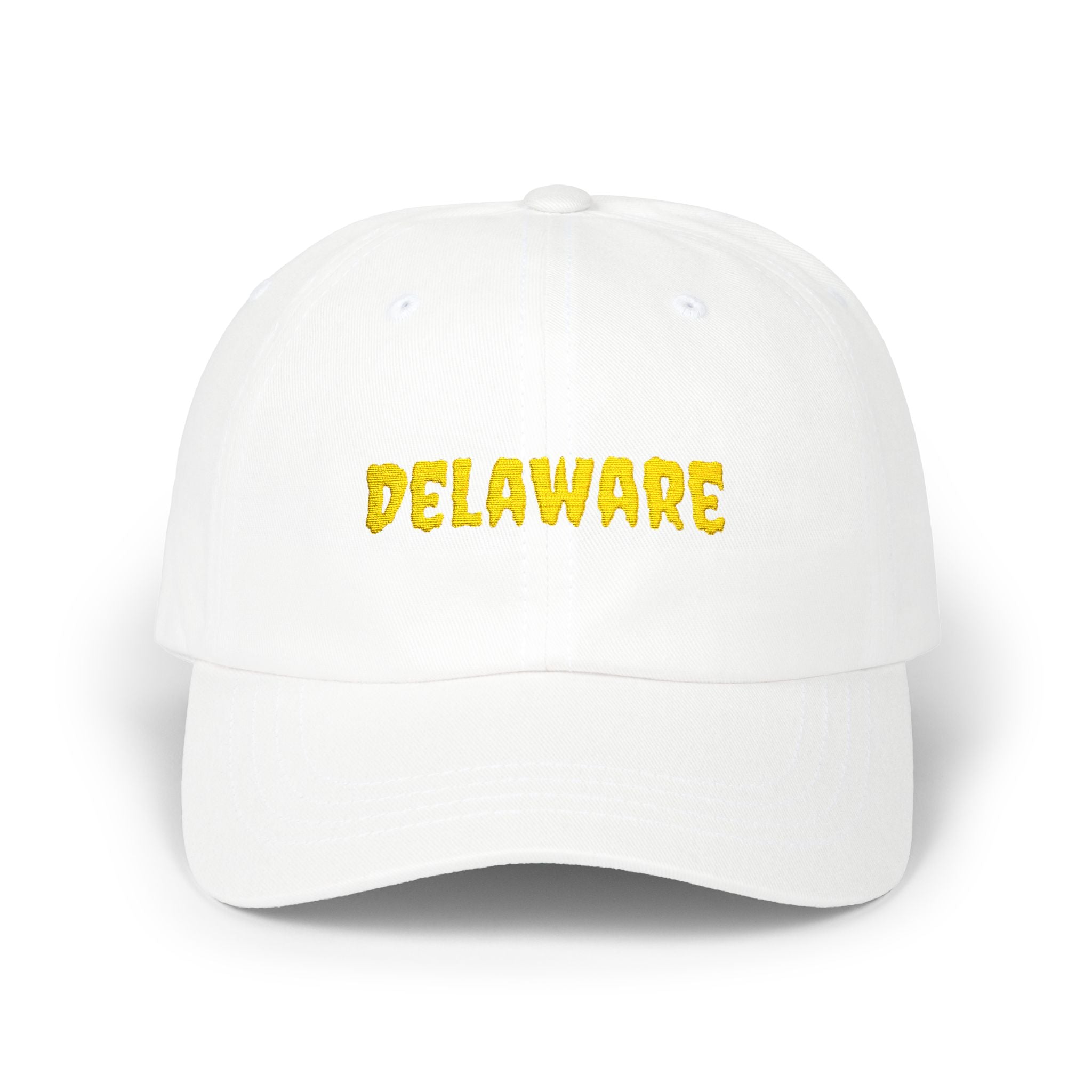 Delaware United States of America Gold Embroidered Classic Dad Cap | DE 1st USA Baseball Hat