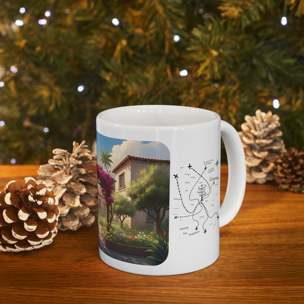 Cozy Architecture & Dreamy Landscapes #45 White Ceramic Mug – Homes Home Sweet Home Cup (11oz/15oz)