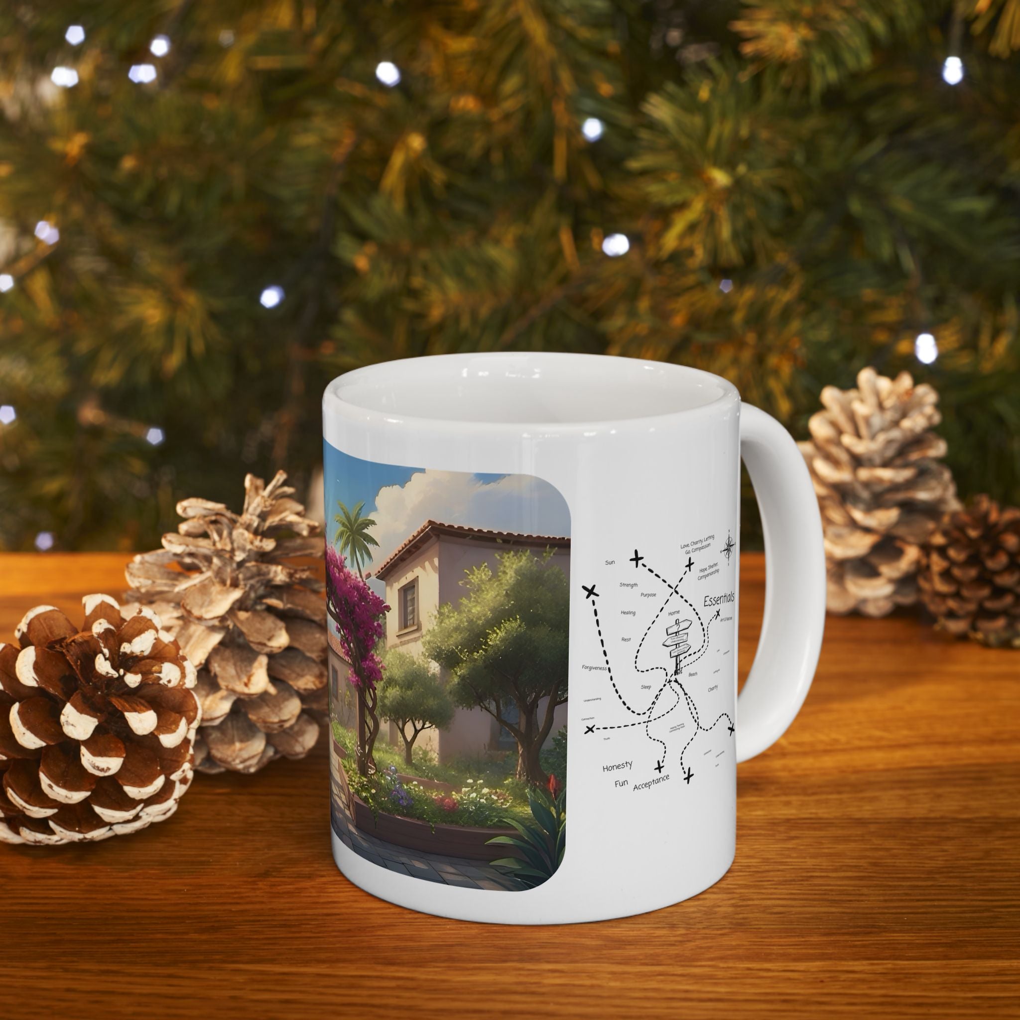 Cozy Architecture & Dreamy Landscapes #45 White Ceramic Mug – Homes Home Sweet Home Cup (11oz/15oz)