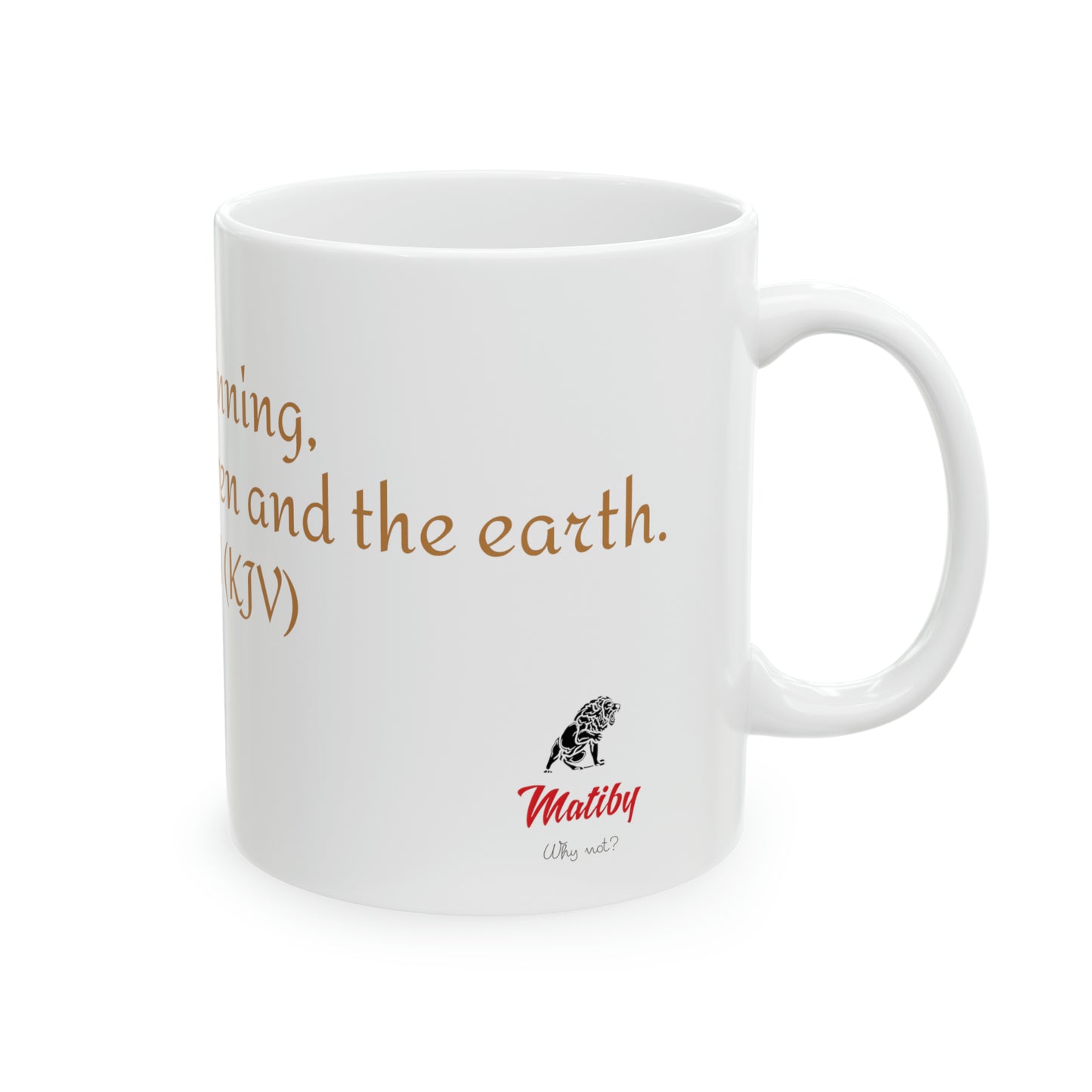 Bible Speaks Gen 1:1 Ceramic Mug, 11oz