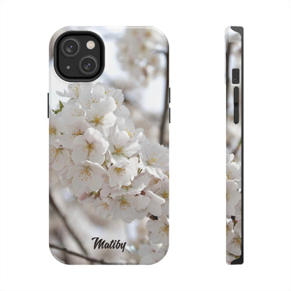 White Flower Tough Phone Cases