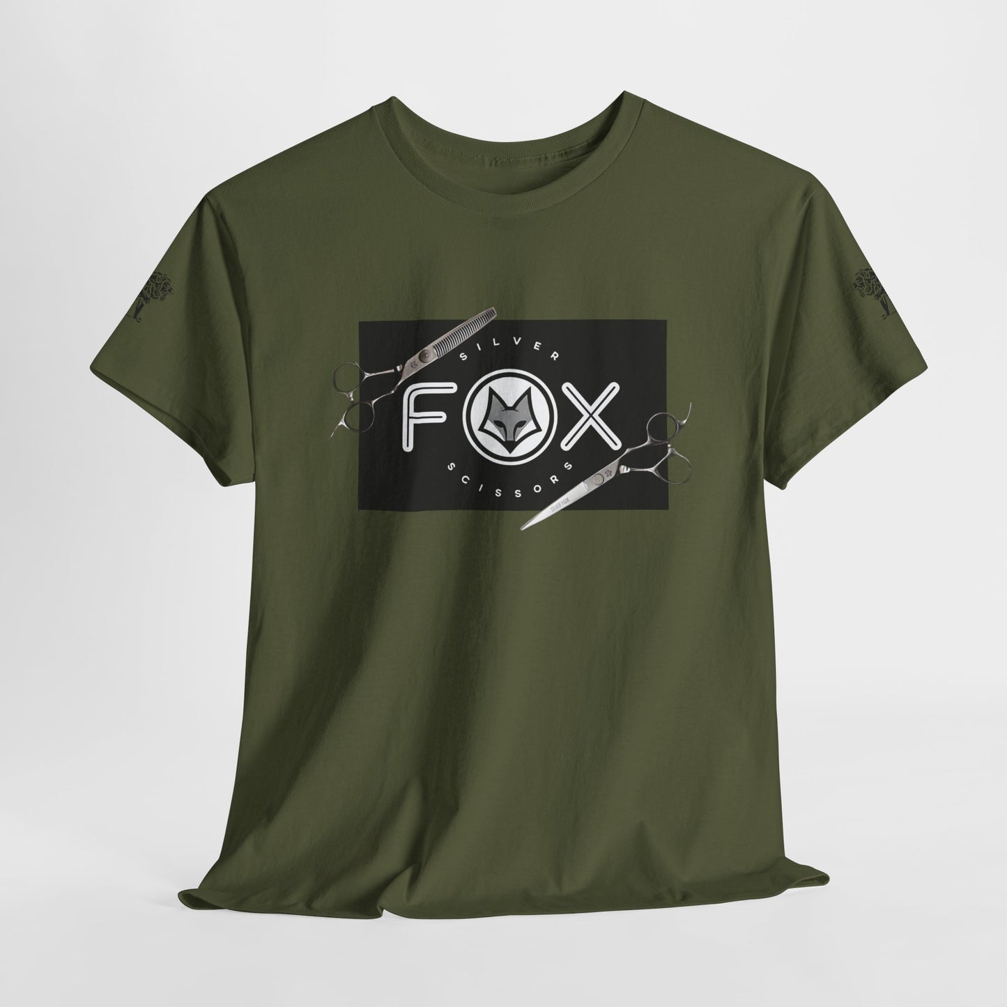 Silver Fox Scissors Unisex Heavy Cotton Tee