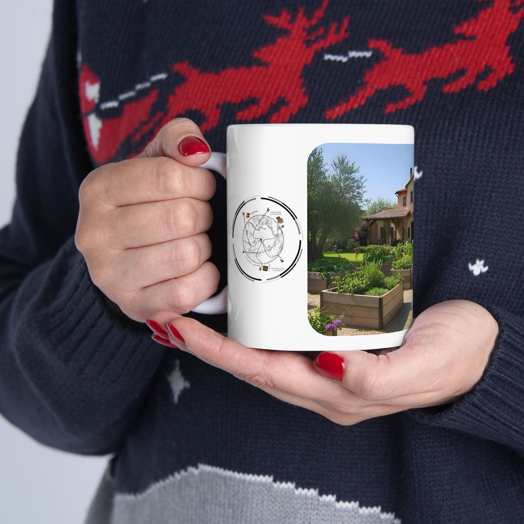 Cozy Architecture & Dreamy Landscapes #23 White Ceramic Mug – Homes Home Sweet Home Cup (11oz/15oz)