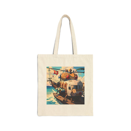 Helicopter Cotton Canvas Tote Bag