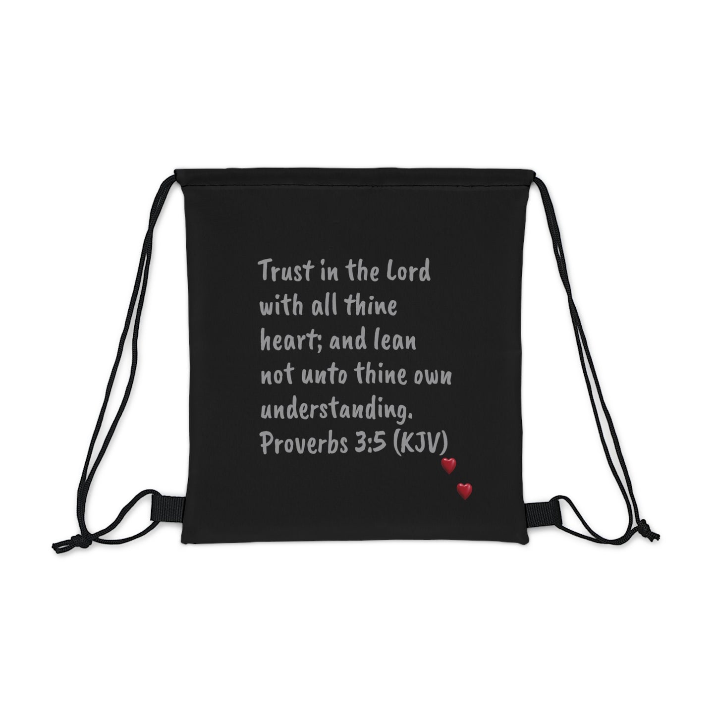 Bible Speaks Outdoor Drawstring Bag Black