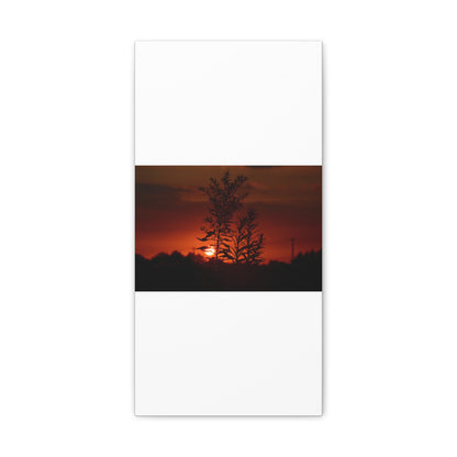 Nature Sunset Silhouette Black Canvas Gallery Wraps